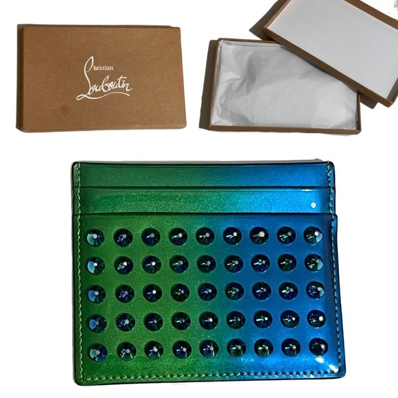 Christian Louboutin | Panettone Gradation Studded Spike Card Case Holder Wallet - Picture 2 of 13